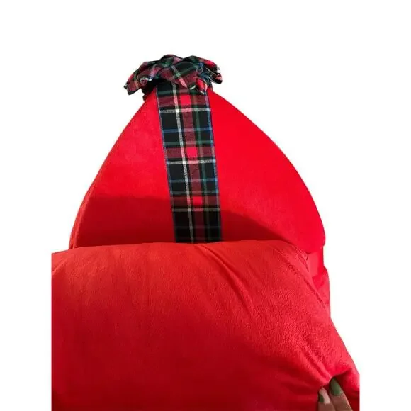 Martha Stewart Pet Dome Bed Red New Christmas 20”x20”x16” Cat Hut Cave Dog - Picture 4 of 5